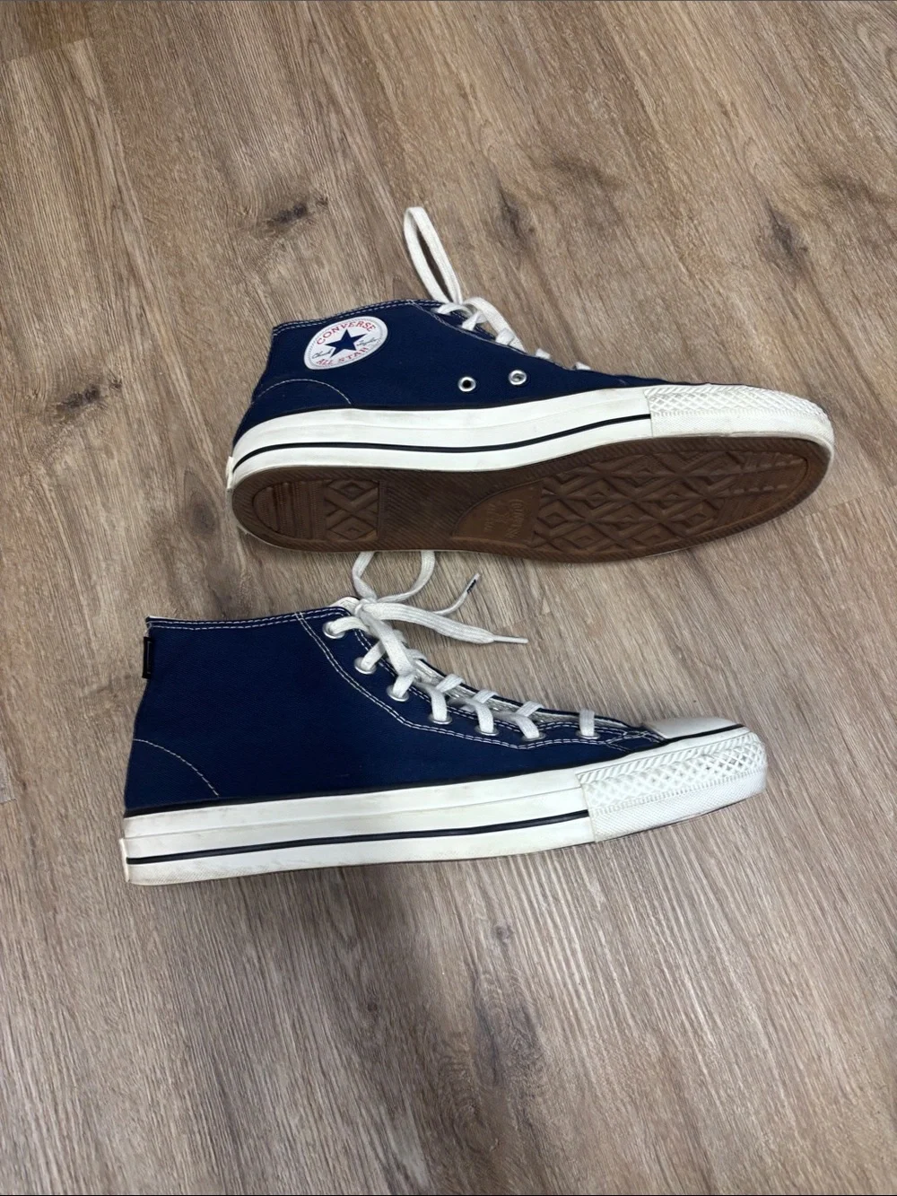 Converse Navy Canvas High Top Sneakers with White Trim